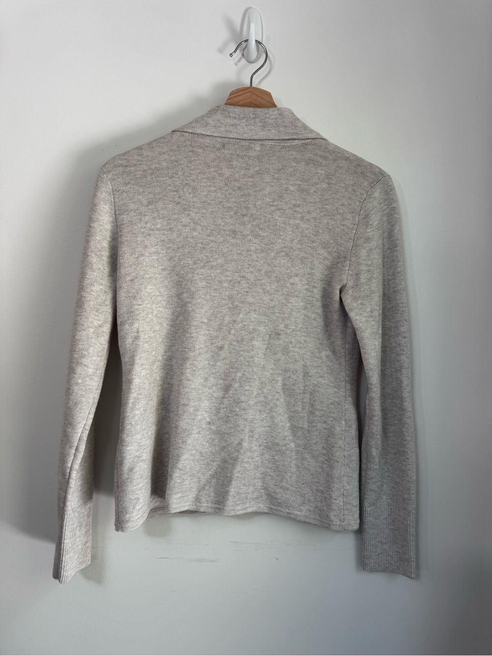 NWT J.Crew Open Front Sweater Blazer Cardigan | Heather Oatmeal | Size XXS - Picture 3 of 5